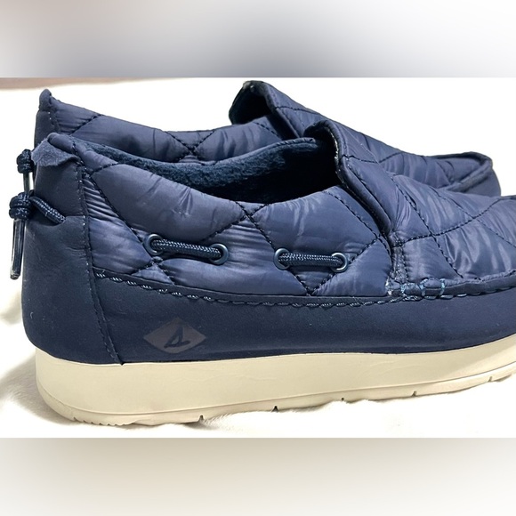 Sperry Men's Navy Blue Quilted Indoor Outdoor Slip-On Slipper Shoes Size 7.5 - Picture 9 of 11